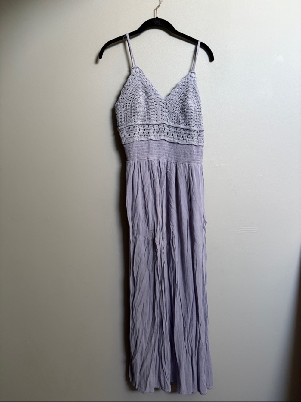 Lavender Crochet Bodice Maxi Dress size XL